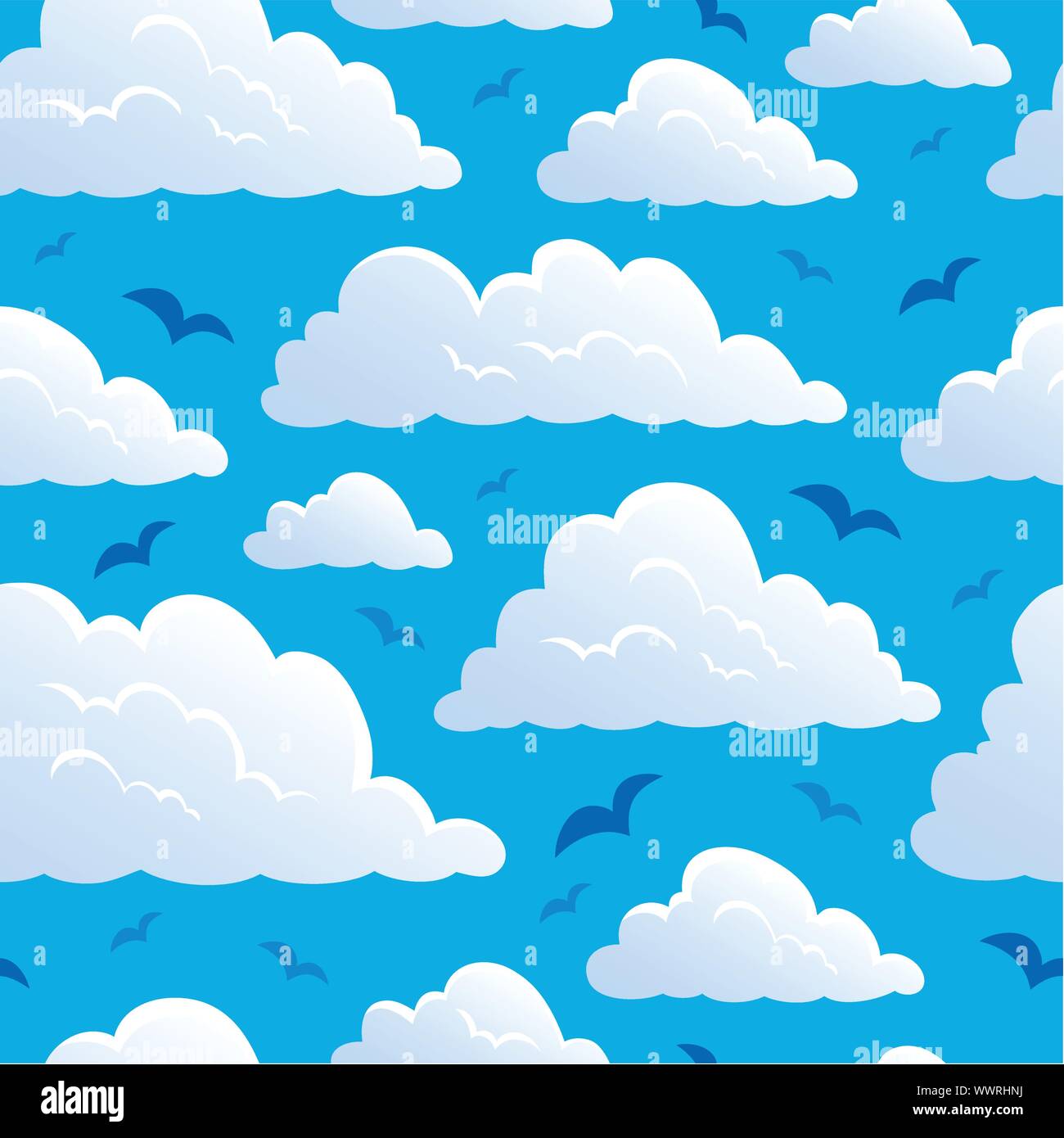 Seamless background with clouds 7 Stock Vector Image & Art - Alamy