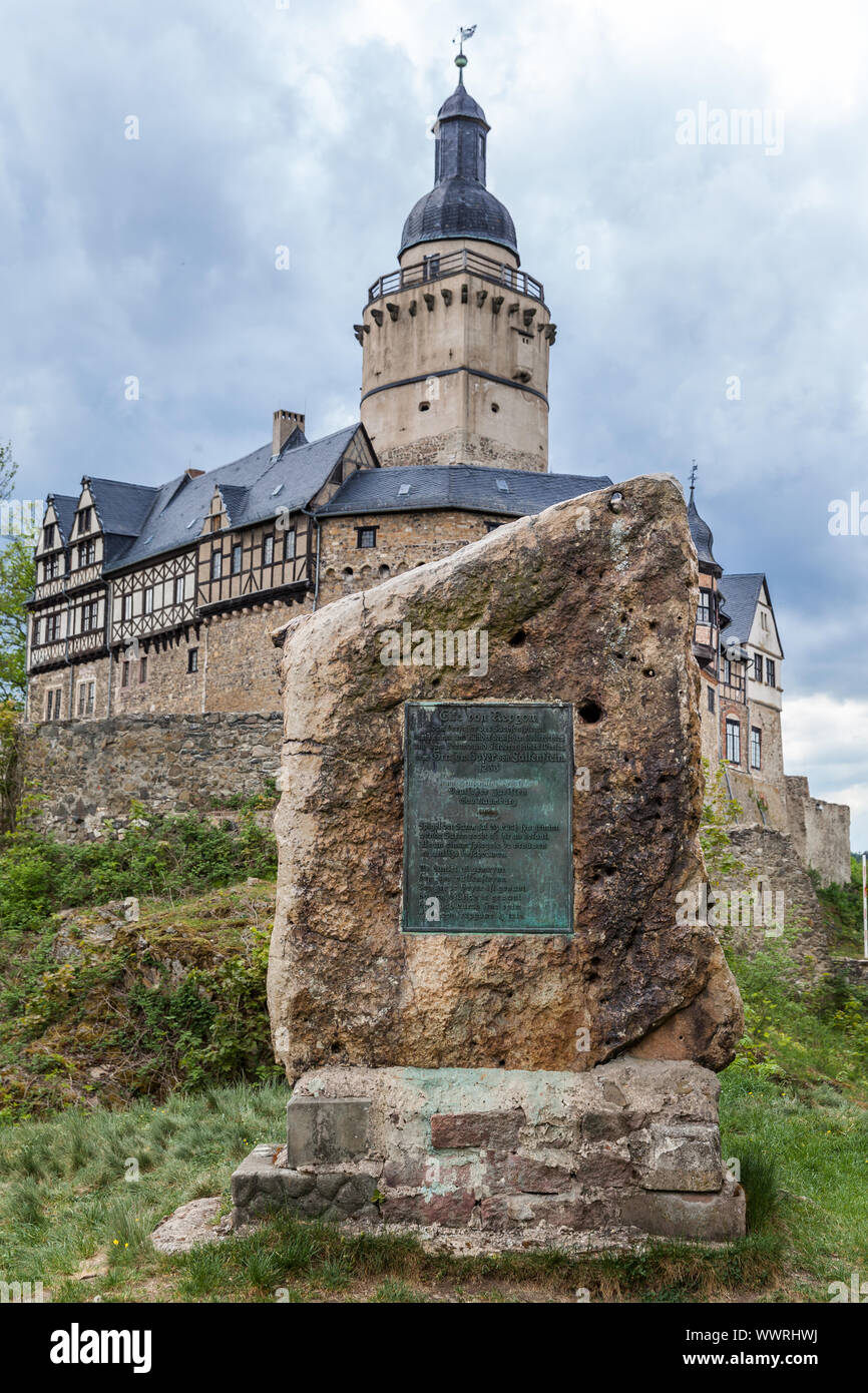 Falkenstein Castle in the Harz Mountains Stock Photo
