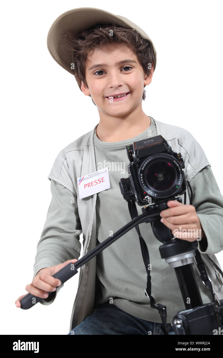 Little Boy Dressed As Reporter WWRJ2A 