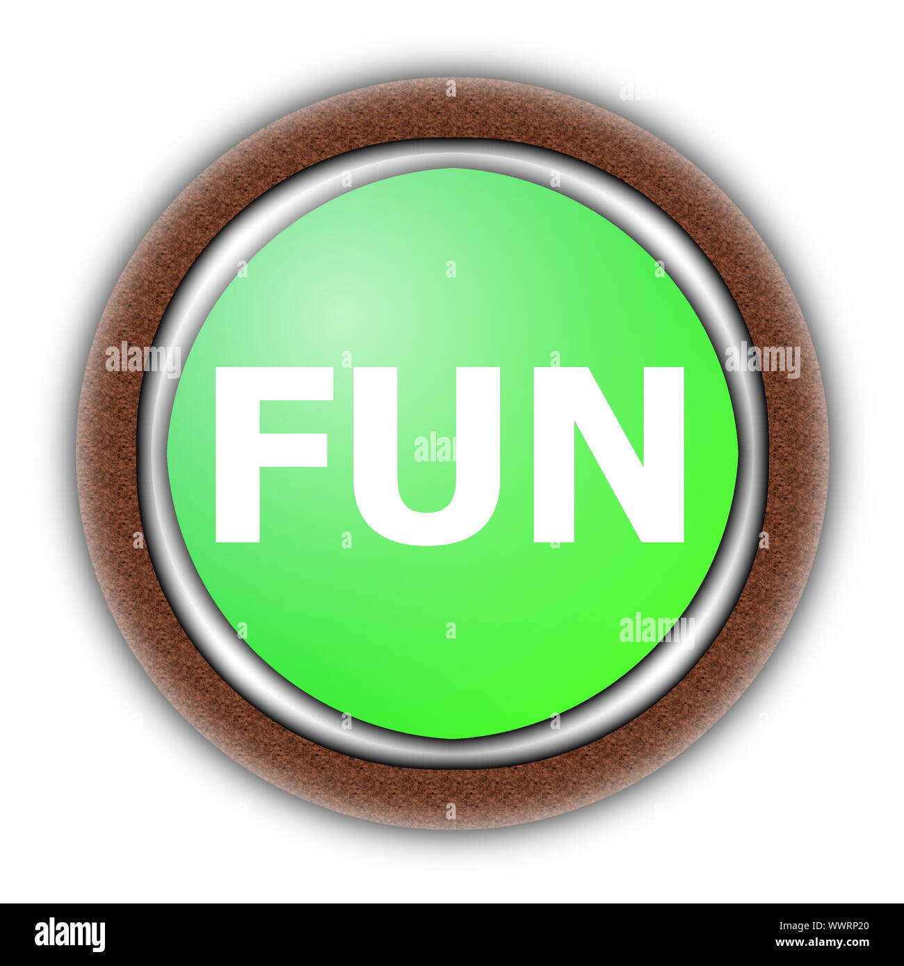 party and fun button isolated on white background Stock Photo - Alamy