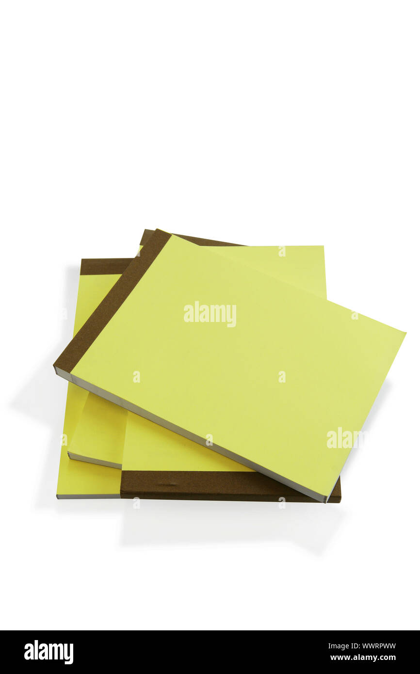 Pile of paper note pads Stock Photo Alamy