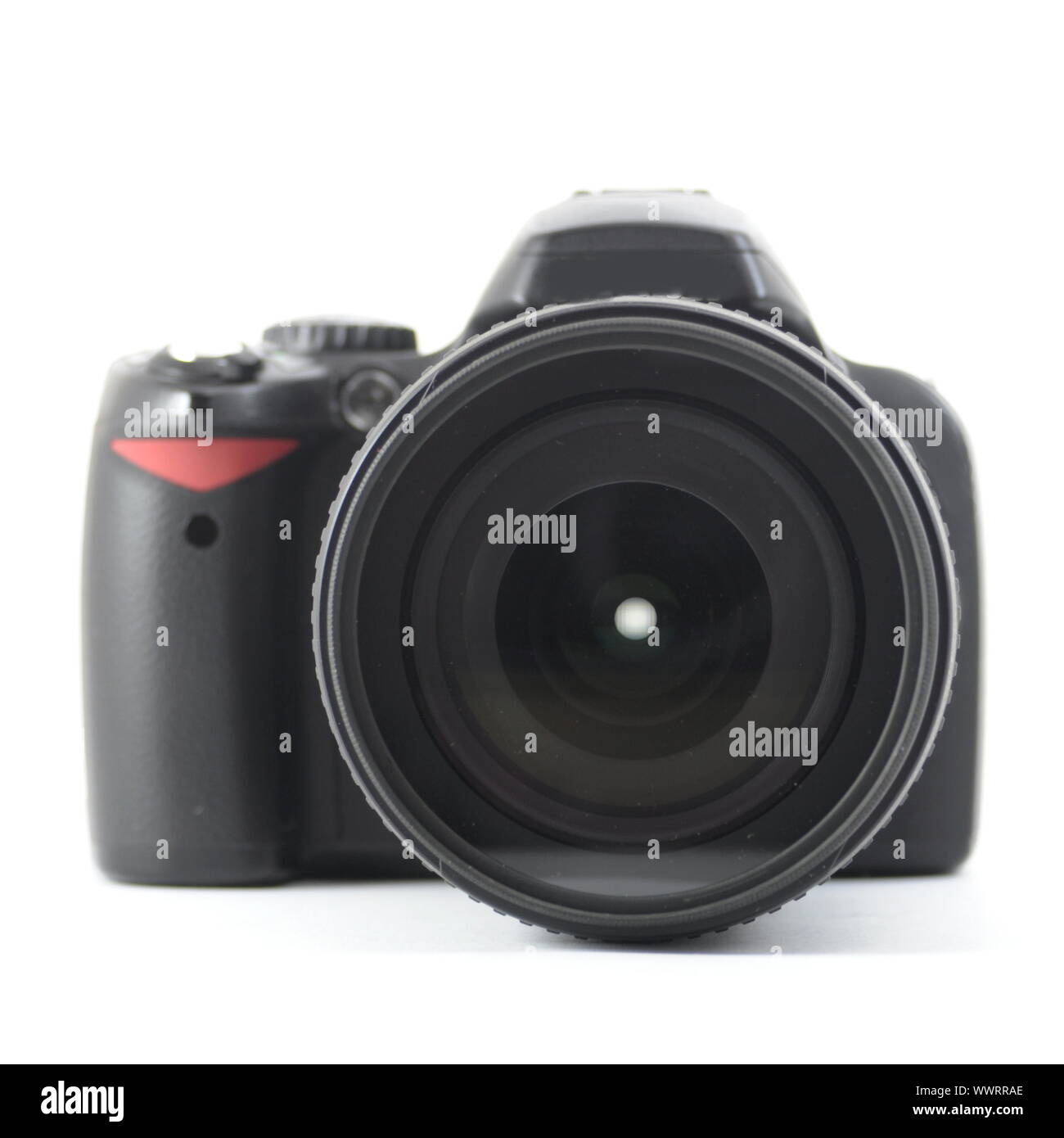 black dslr camera isolated on white background Stock Photo - Alamy