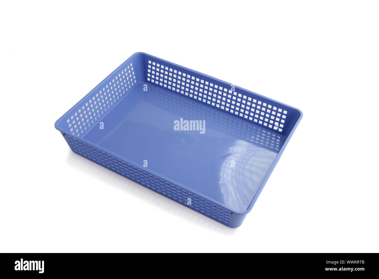 Blue office paper tray Stock Photo Alamy