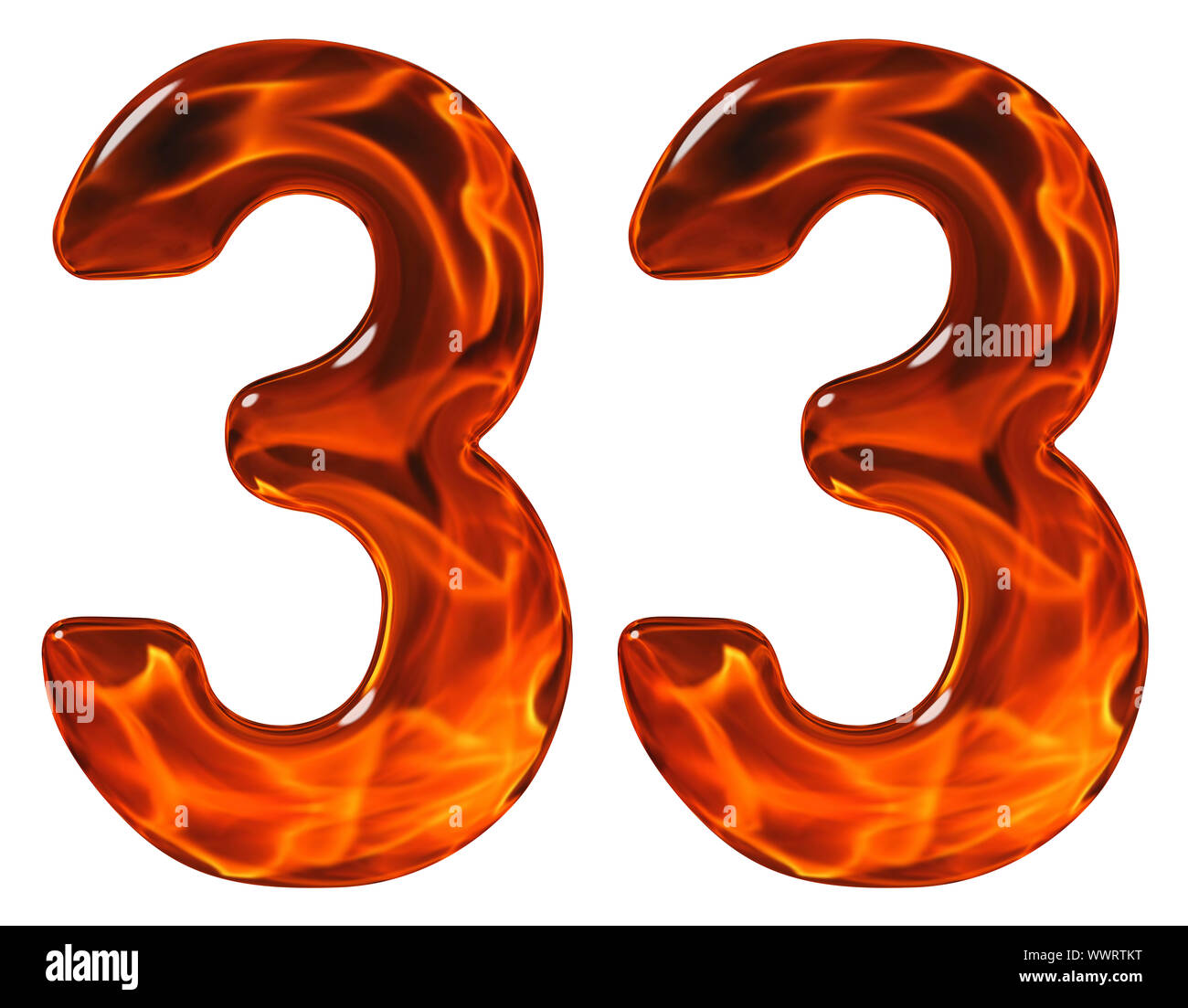 33, thirty three, numeral, imitation glass and a blazing fire