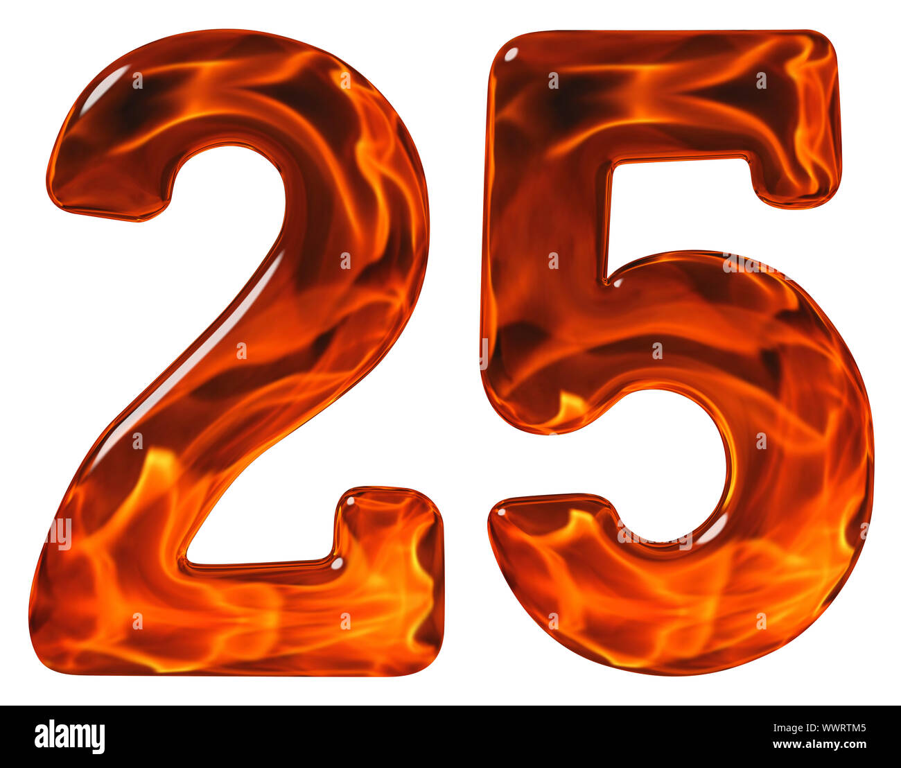 Цифра 25 красивая