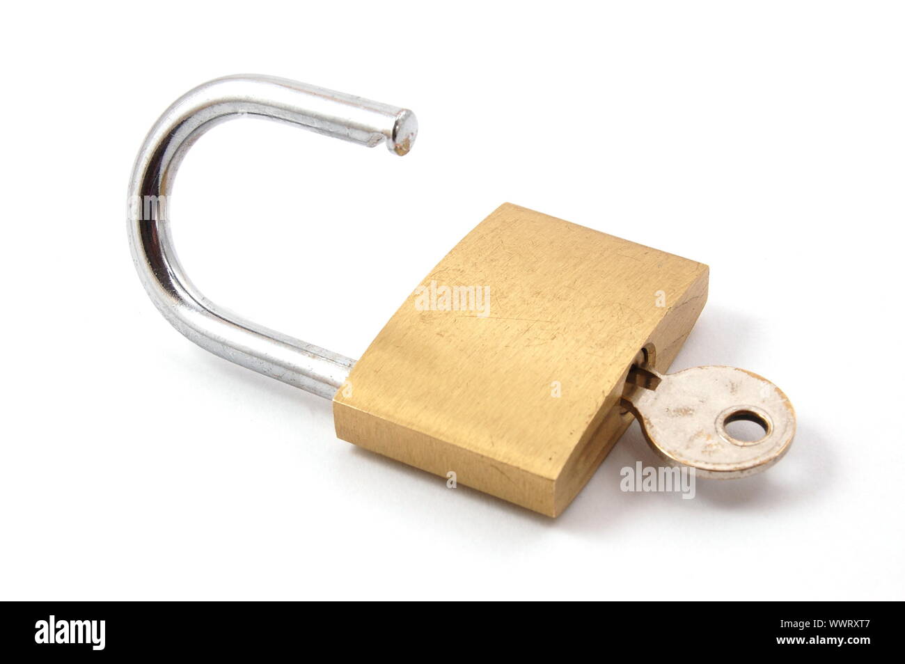 new padlock isolated on a white background Stock Photo - Alamy