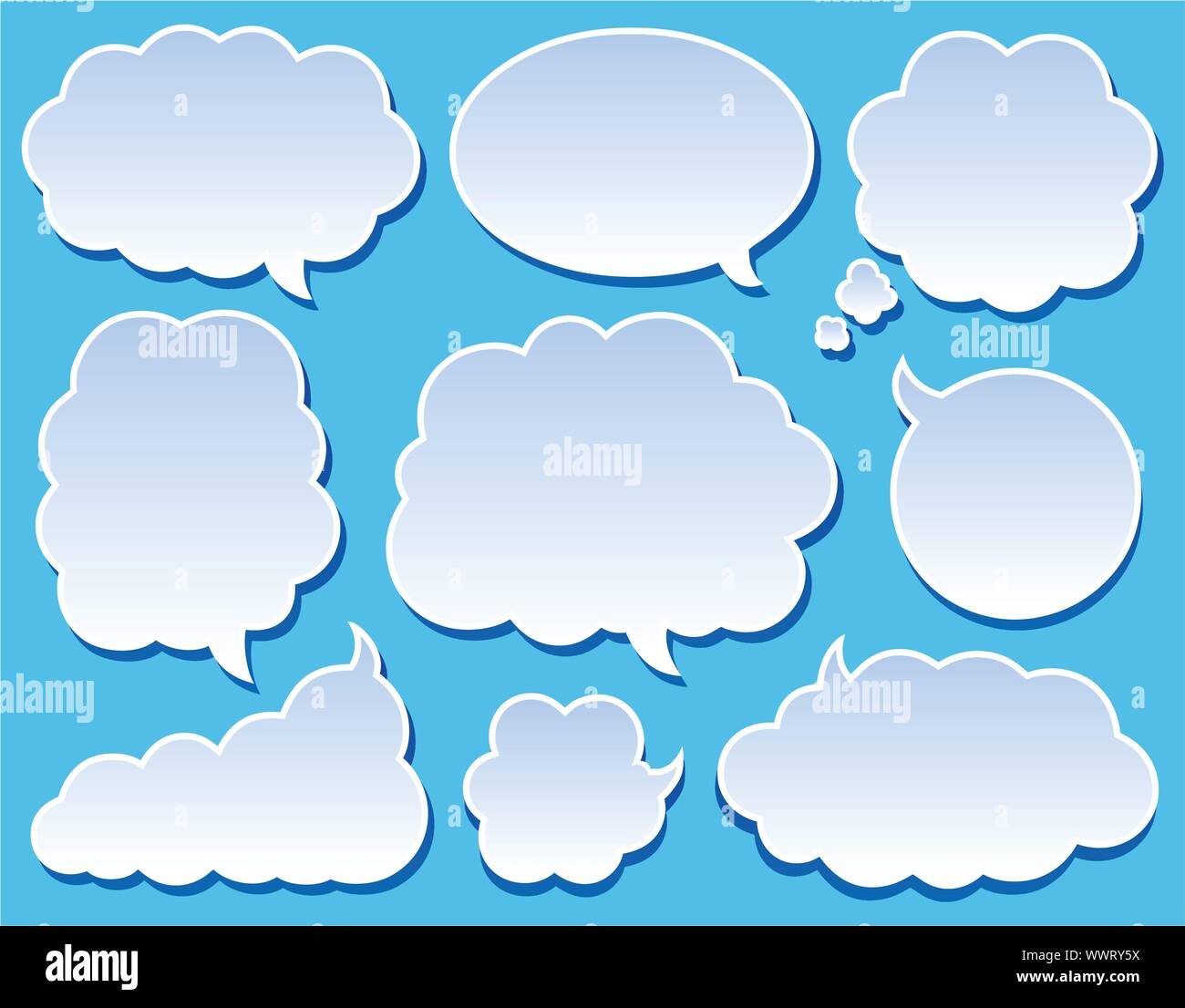 Blank comic speech cloud Stock Vector Images - Alamy