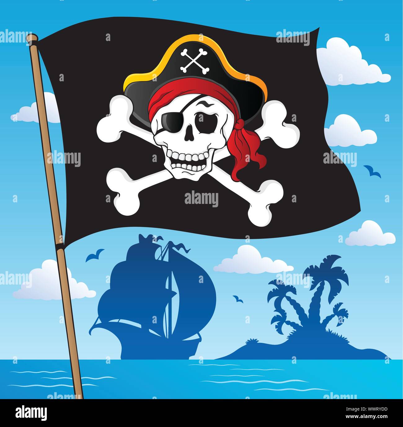 Pirate banner theme 2 Stock Vector Image & Art - Alamy