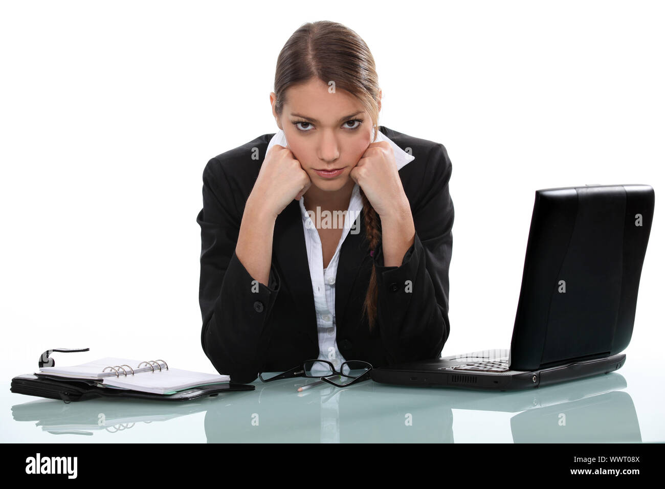 Woman gesture pose character message hi-res stock photography and ...
