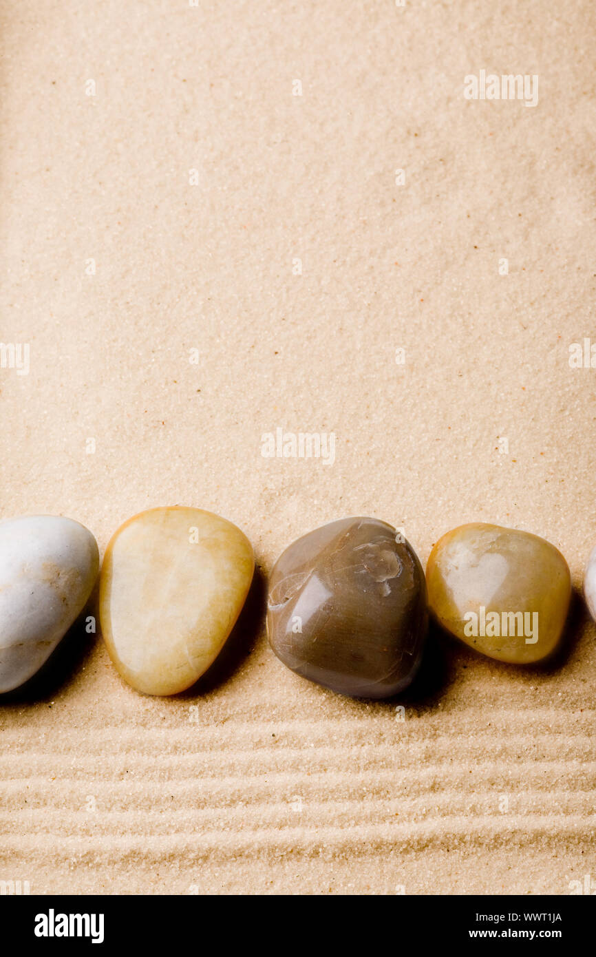 Sand Beach Prop Rocks Rock on Sand Beach Stock Photo - Alamy