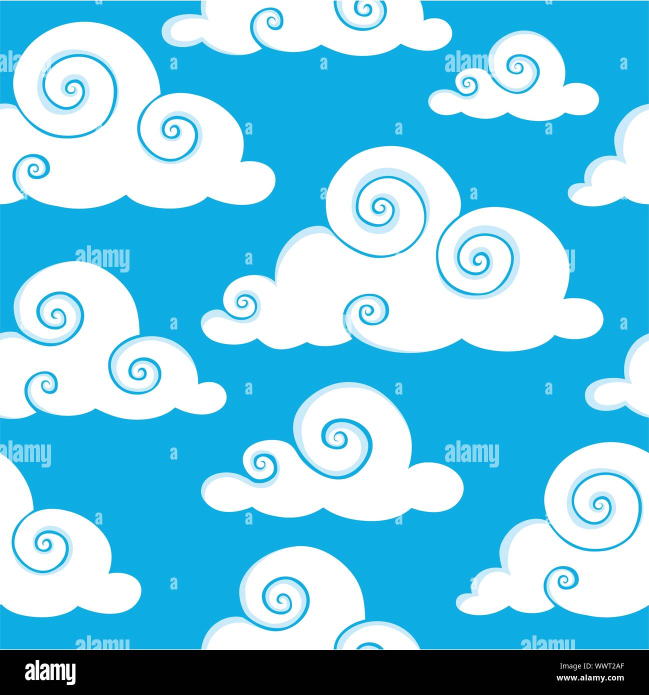 Seamless background with clouds 6 Stock Vector Image & Art - Alamy