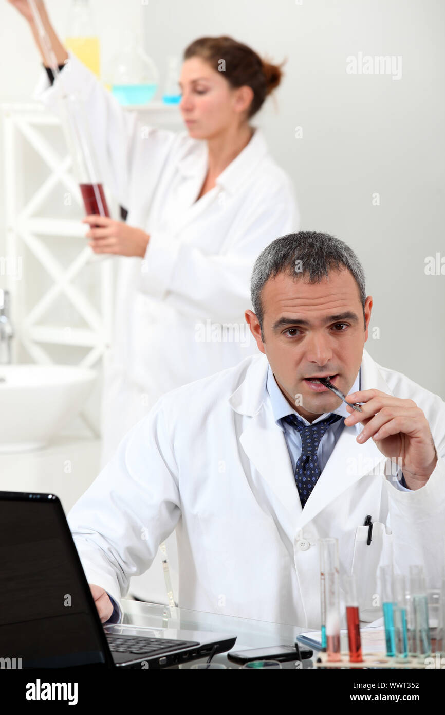 Science lab Stock Photo