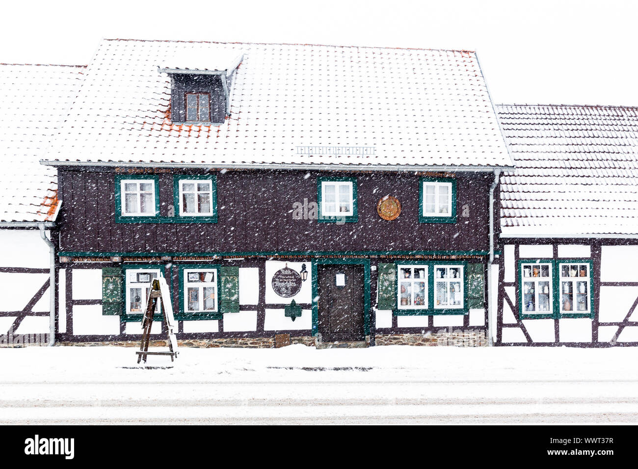 Mausefallen Museum Güntersberge in Winter Stock Photo