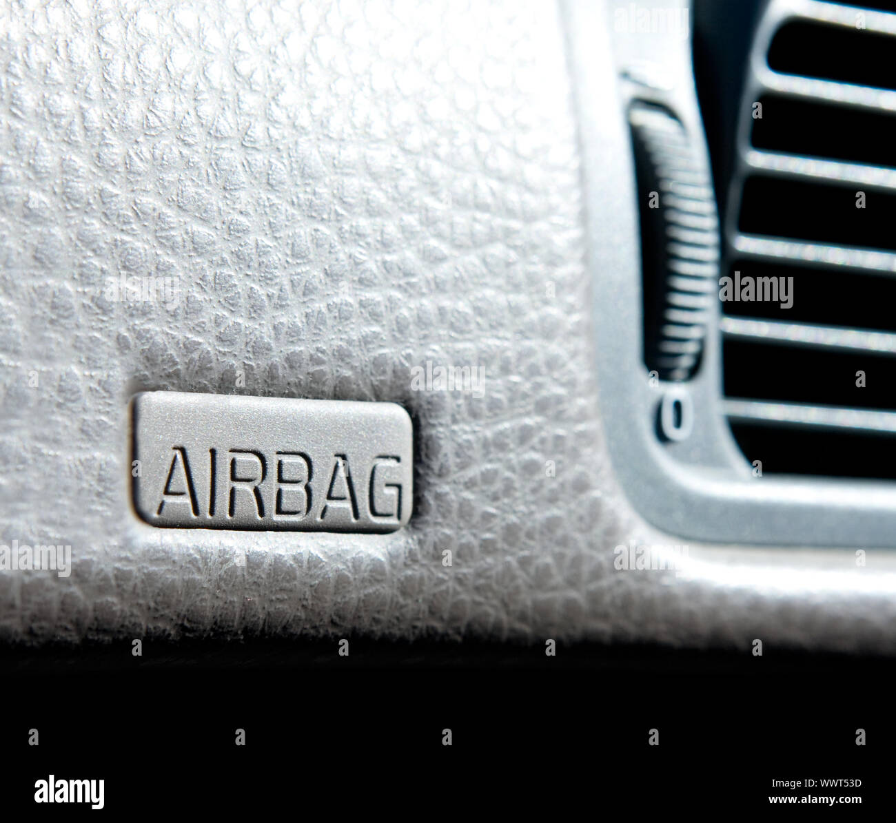 Airbag sign Stock Photo