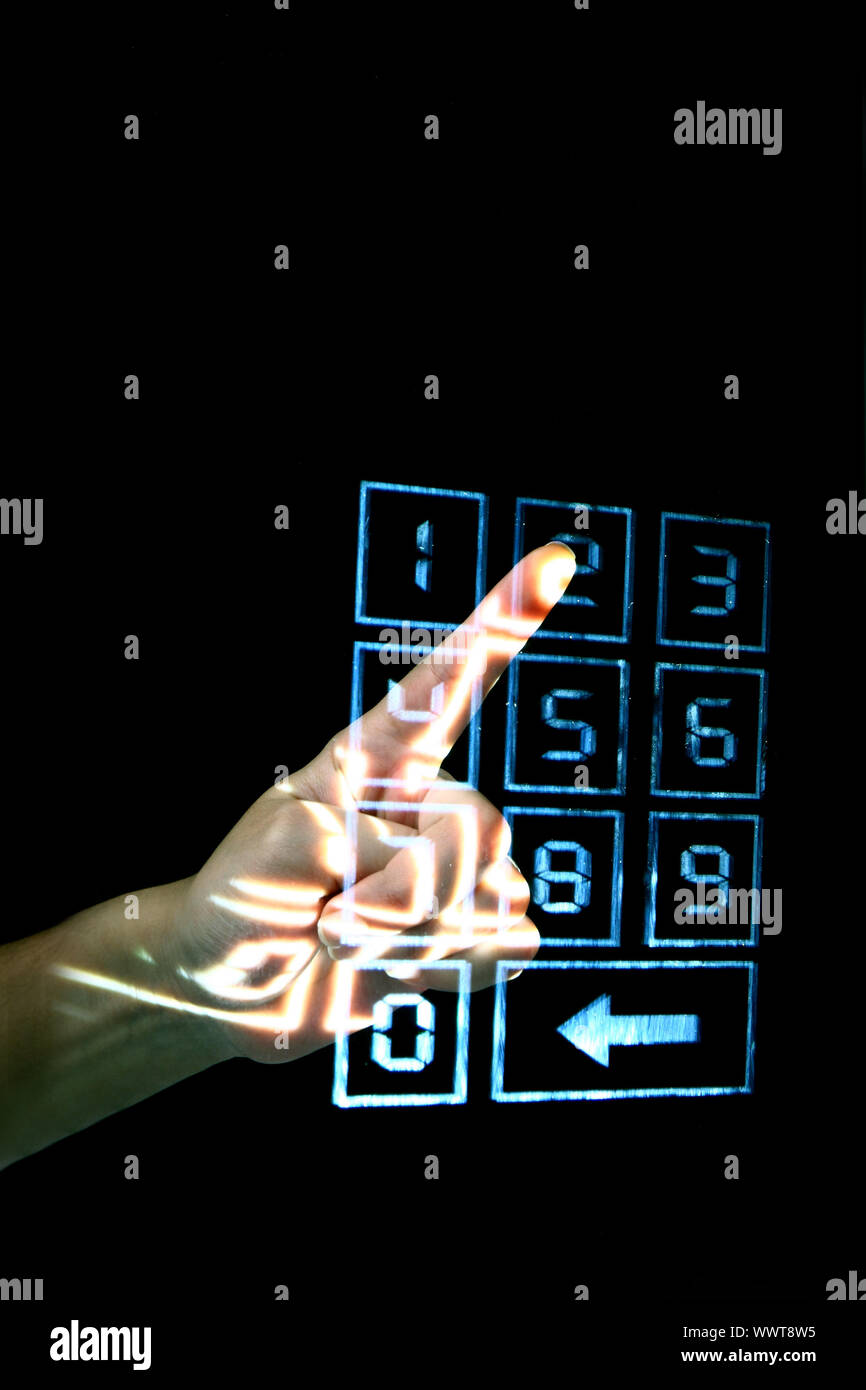 enter secret code on numpad security control Stock Photo - Alamy