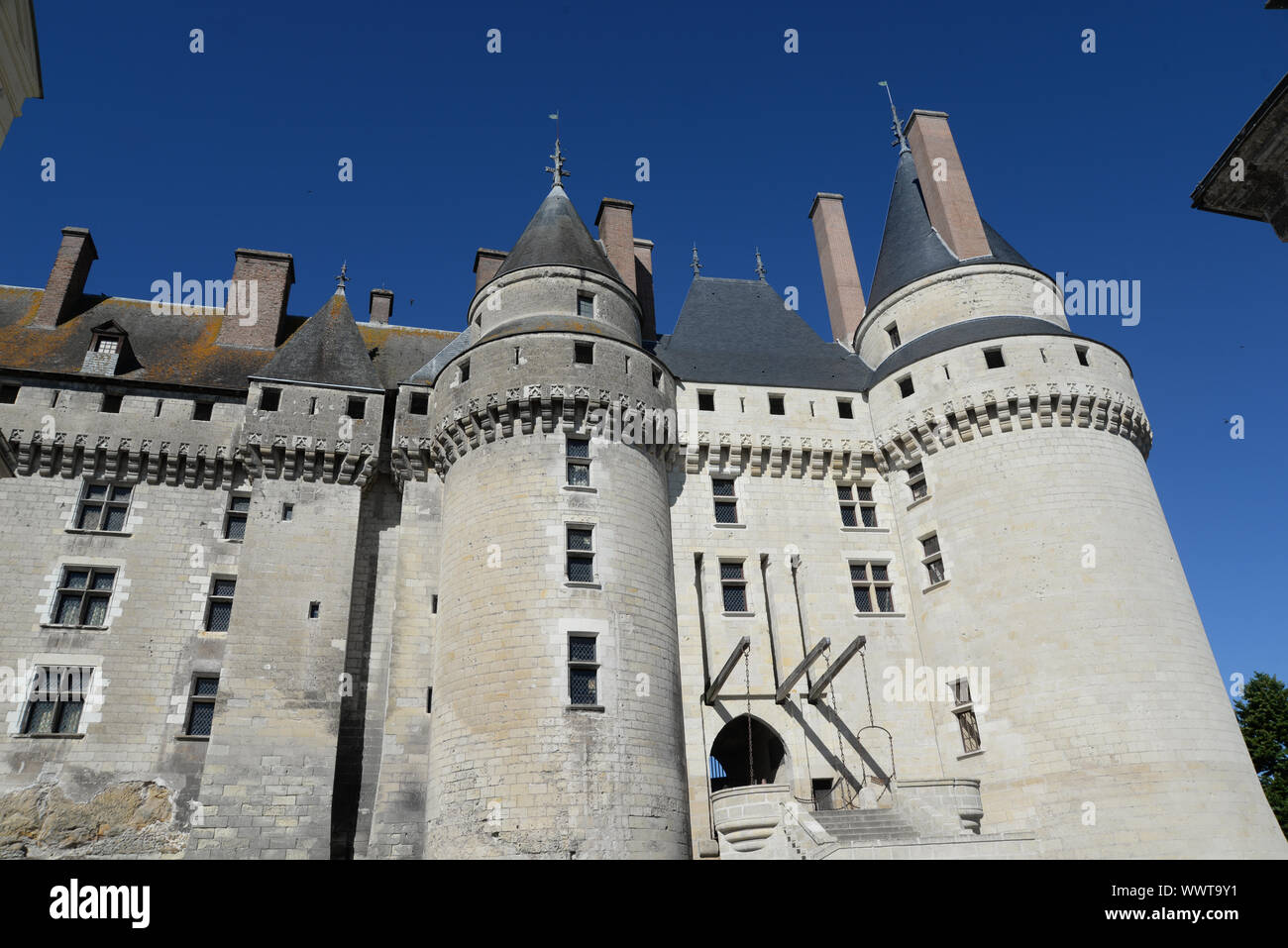 Castle in Langeais, France Stock Photo