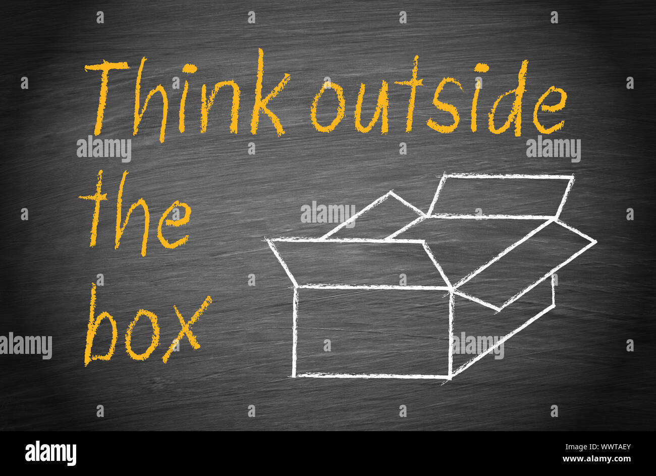 Think outside the Box Stock Photo - Alamy
