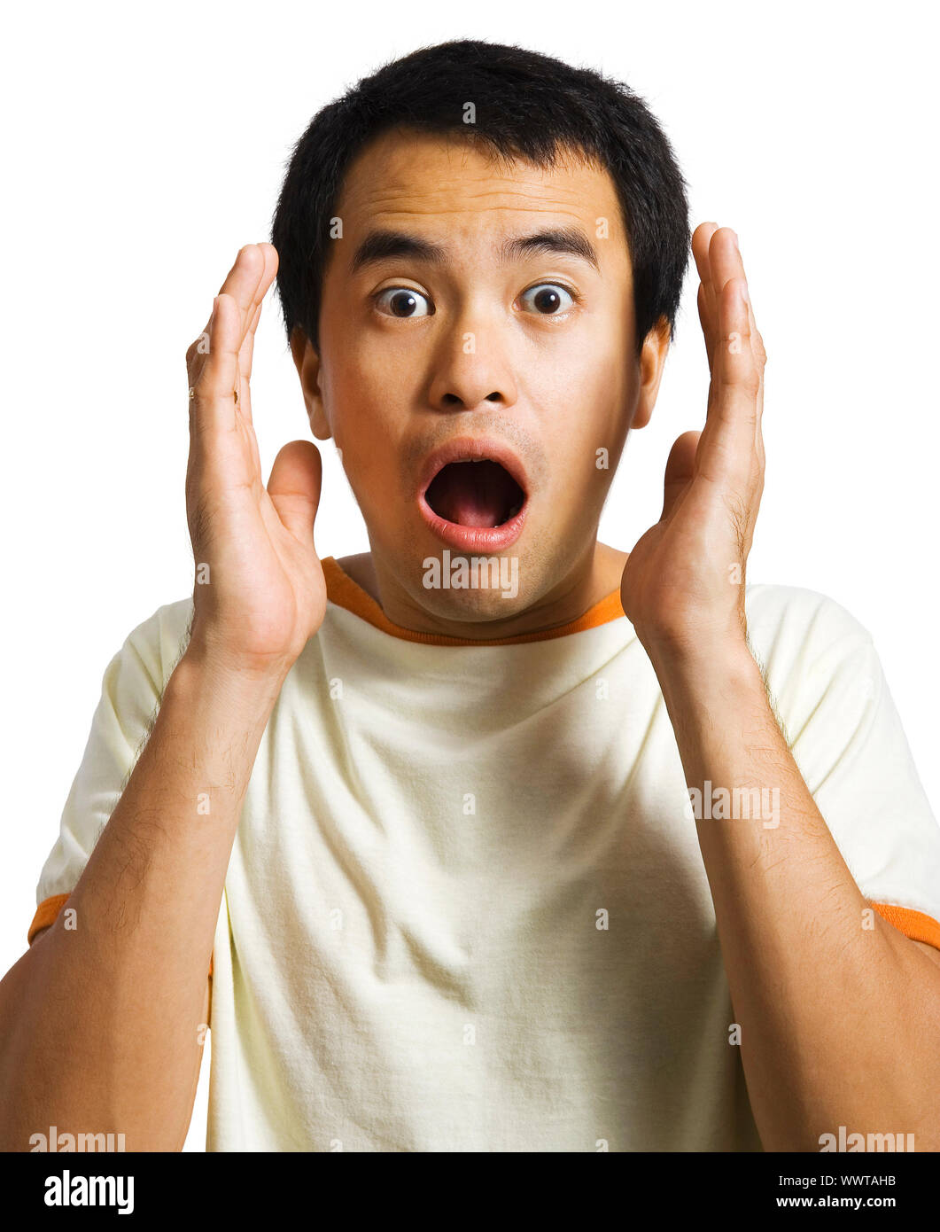 Shocked speechless young man hi-res stock photography and images - Alamy