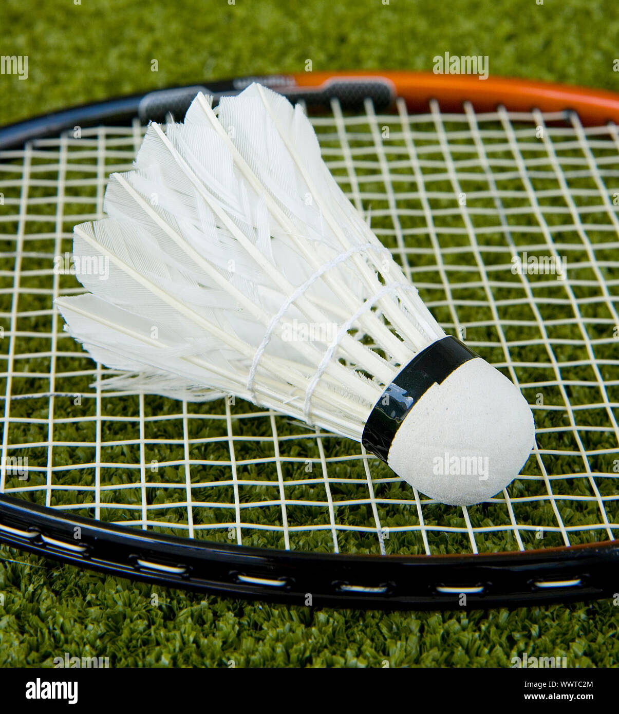 Badminton Racket And Shuttlecock Ready For A Game Stock Photo - Alamy