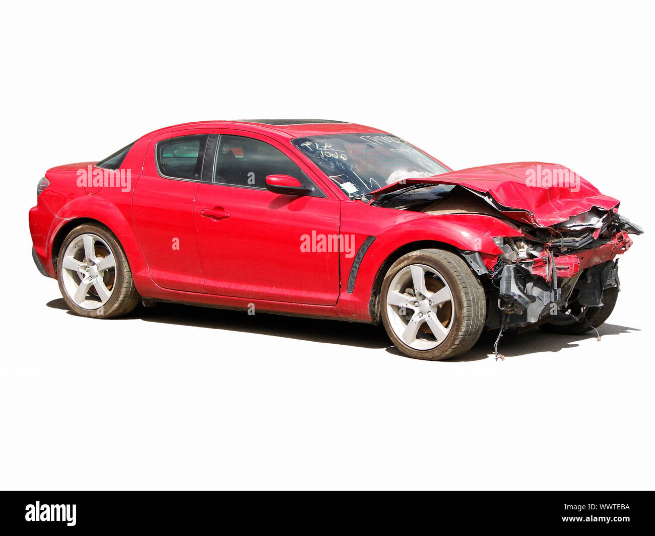 auto accident truck hit right front Stock Photo Alamy