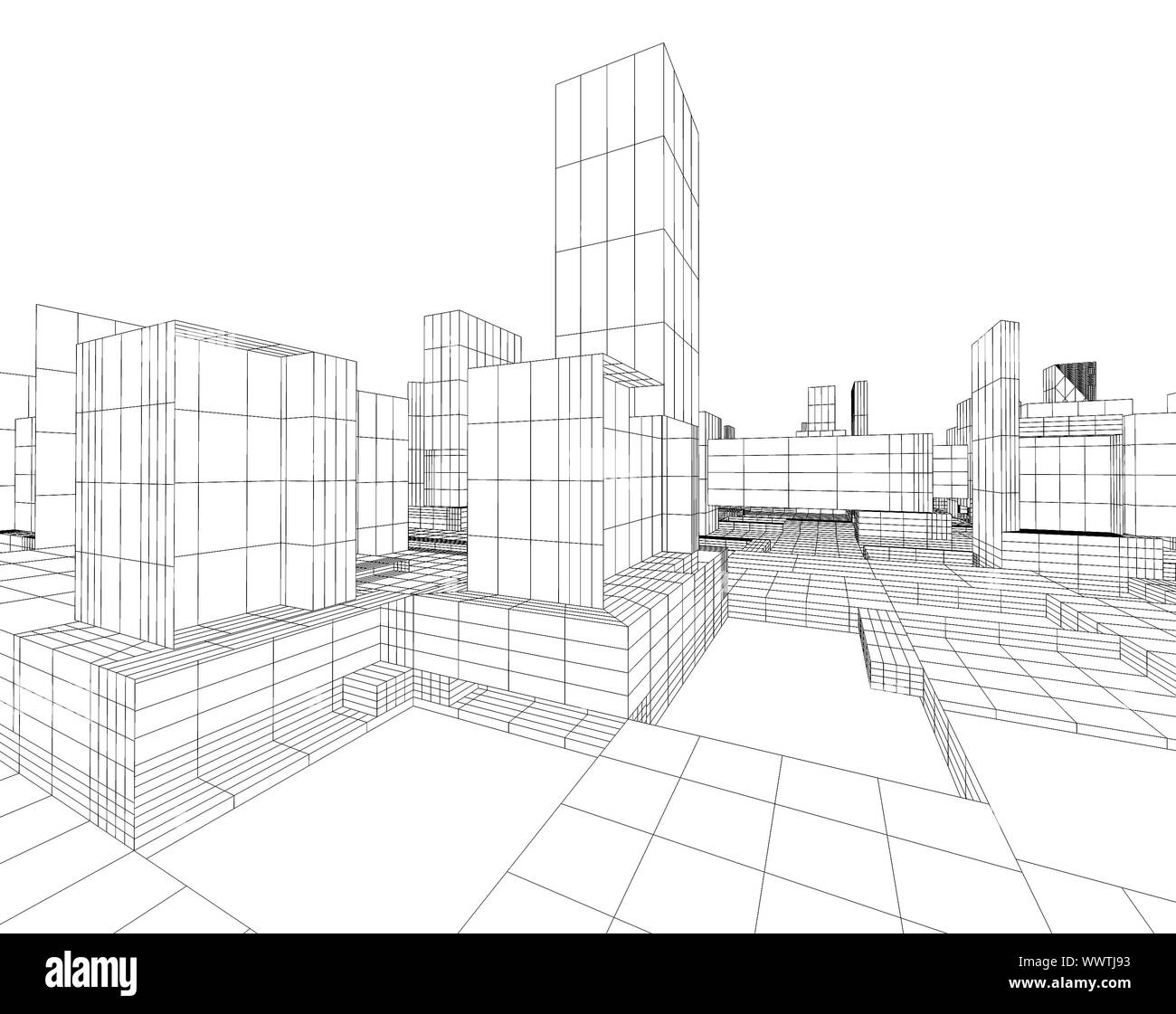 Architecture blueprint Stock Photo