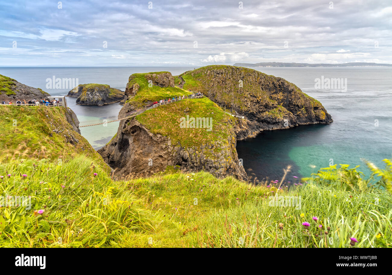 Impression of Carrick-a-Rede in Northern Ireland Stock Photo