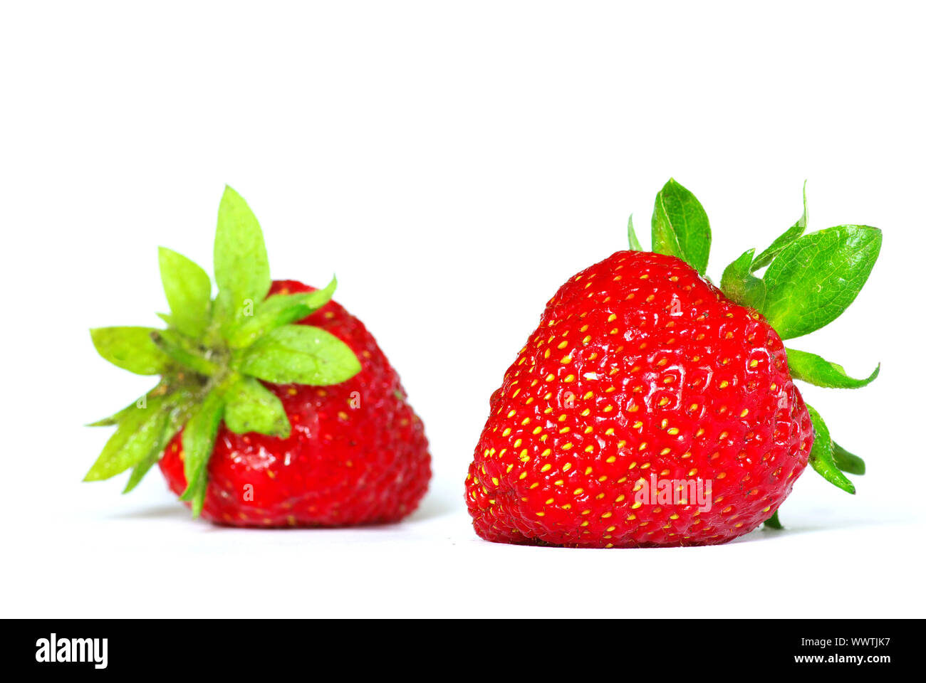 Fresh strawberries isolated on white background Stock Photo - Alamy
