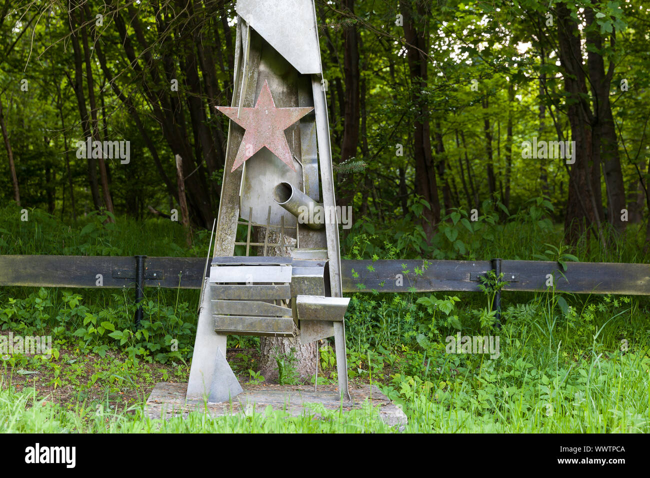 Tomb for six Soviet victims of the Second World War. Stock Photo