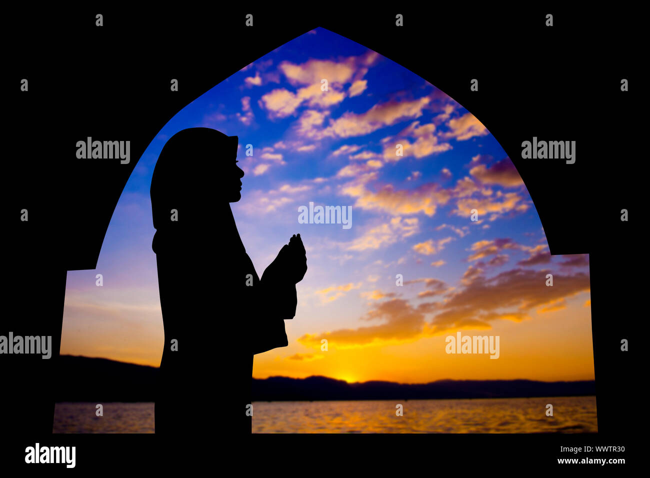 Pakistani woman and silhouette hi-res stock photography and images - Alamy