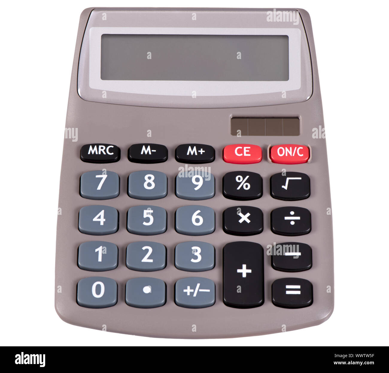 Calculator with text space in the display Stock Photo Alamy