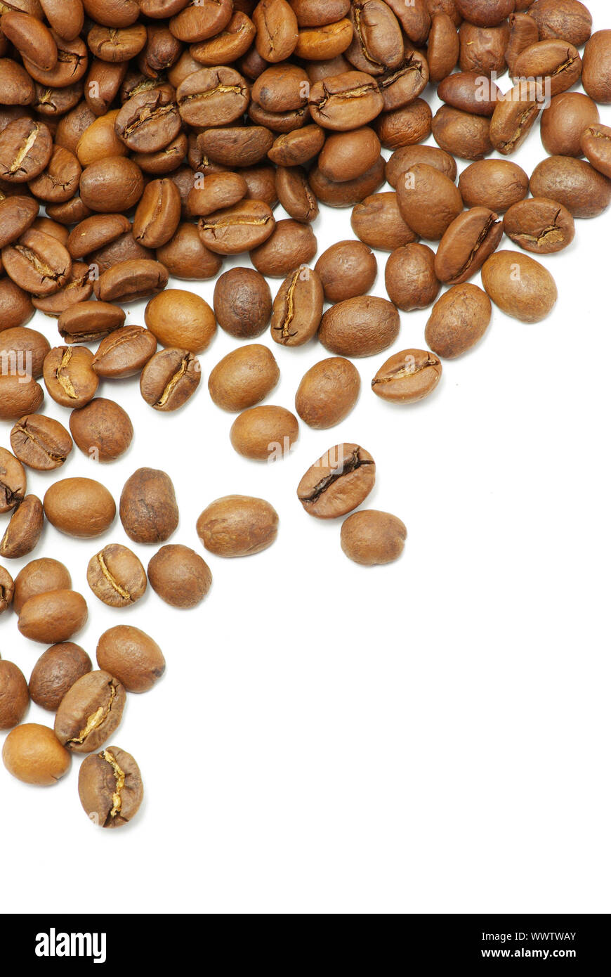 coffee beans isolated on a white background Stock Photo - Alamy