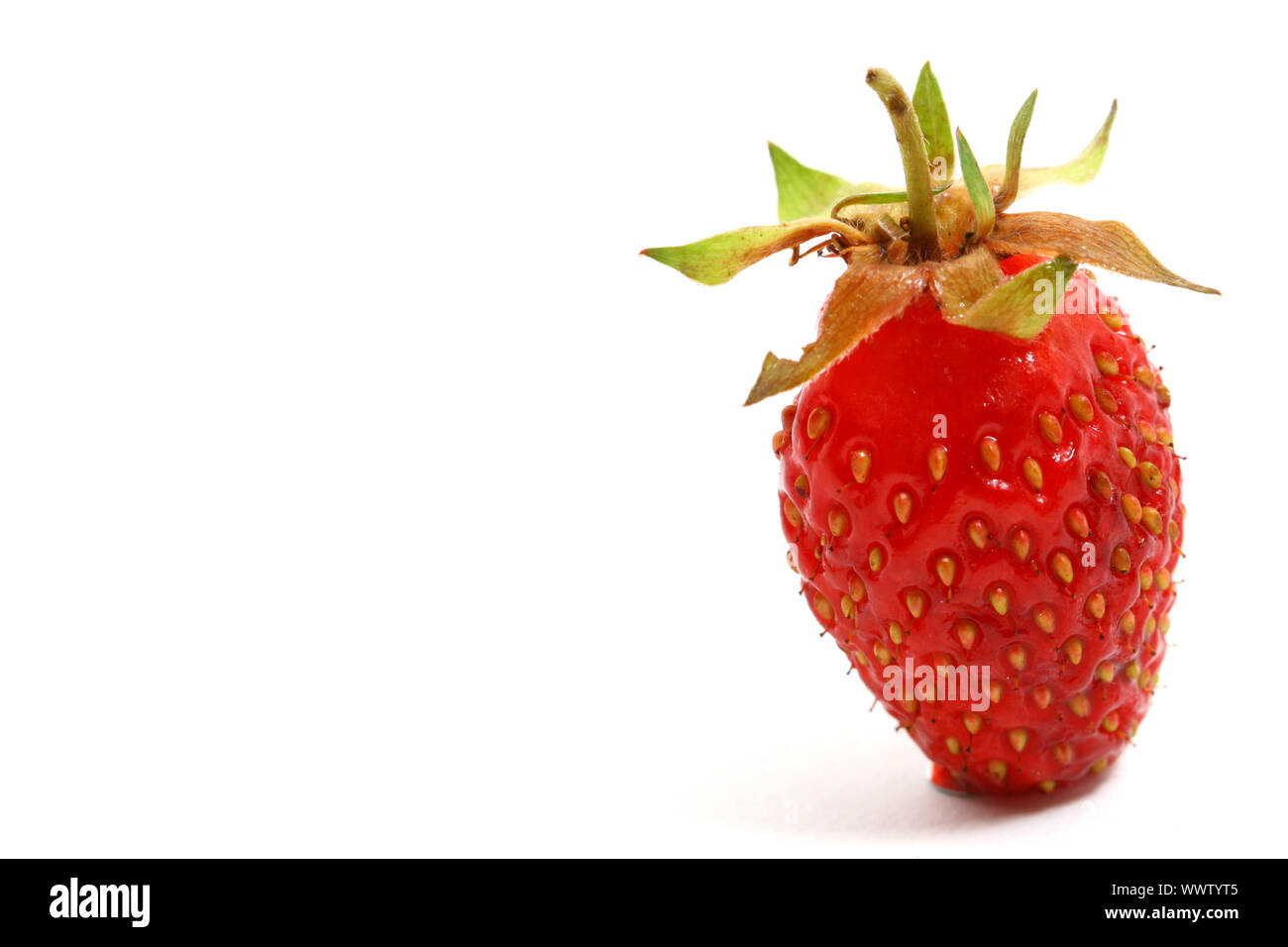 red strawberry isolated on white background Stock Photo - Alamy