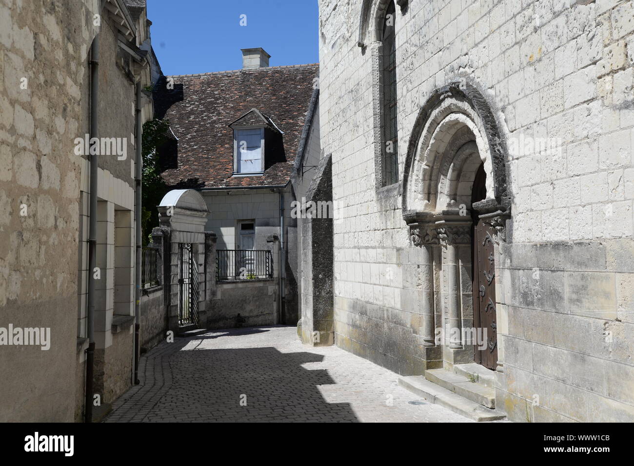 Lane in Loches, France Stock Photo