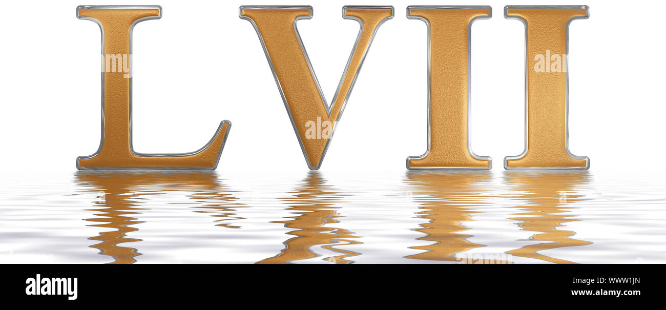 roman-numeral-lvii-septem-et-quinquaginta-57-fifty-seven-reflected