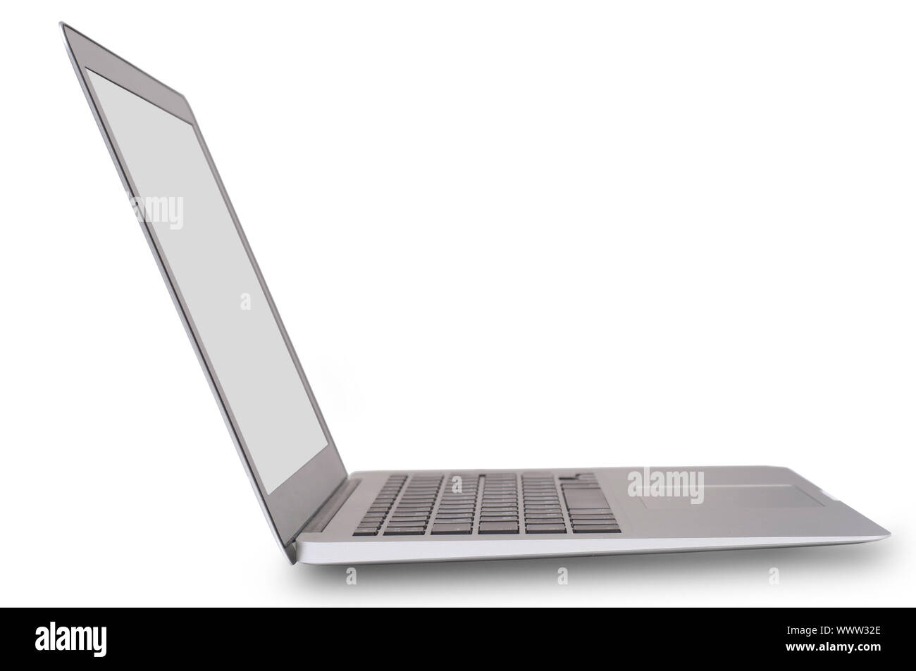 modern laptop isolated on white background Stock Photo - Alamy