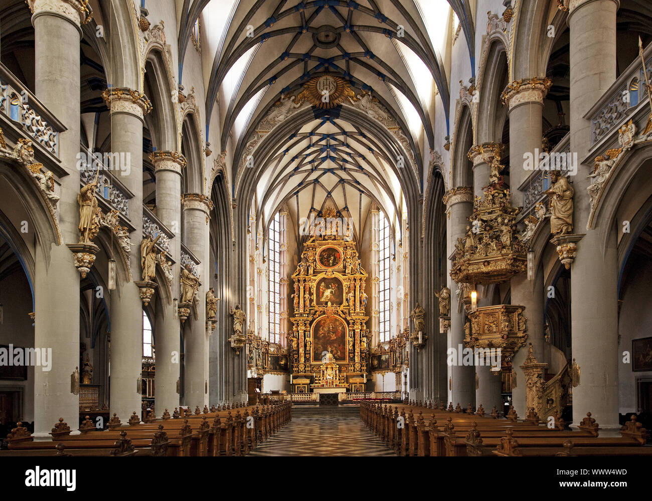 Catholic Church at the Archbishopric , Cologne, Rhineland, North Rhine-Westphalia, Germany, Europe Stock Photo
