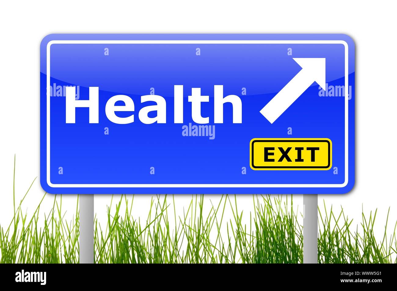 pointer is showing the direction to good health Stock Photo - Alamy