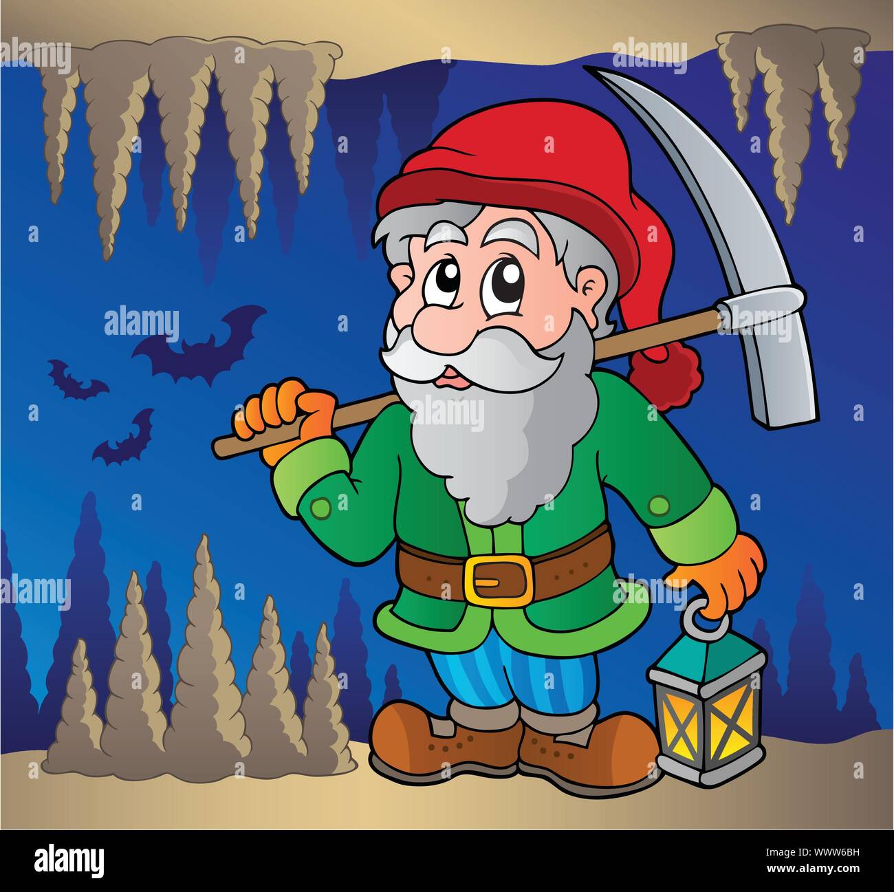 Mine theme image 2 Stock Vector