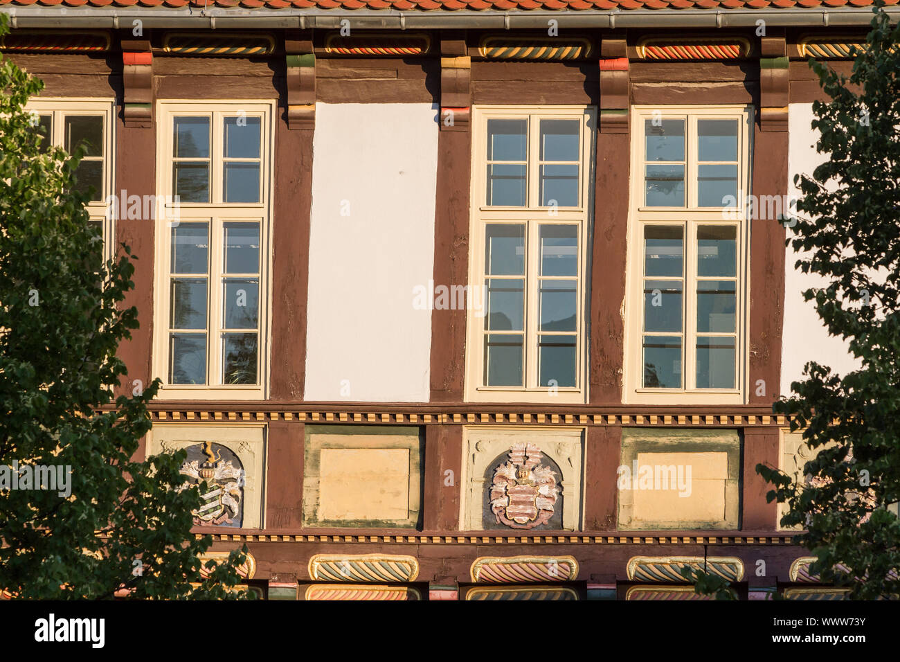 old half-timbered house in Halberstadt Harz Stock Photo
