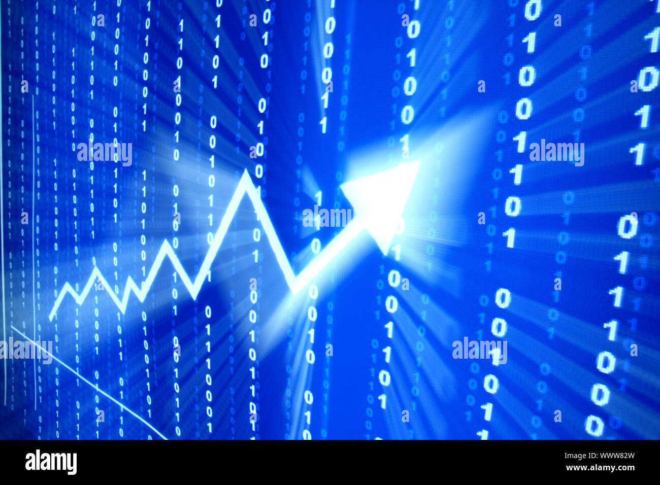 blue data space abstract financial background Stock Photo - Alamy