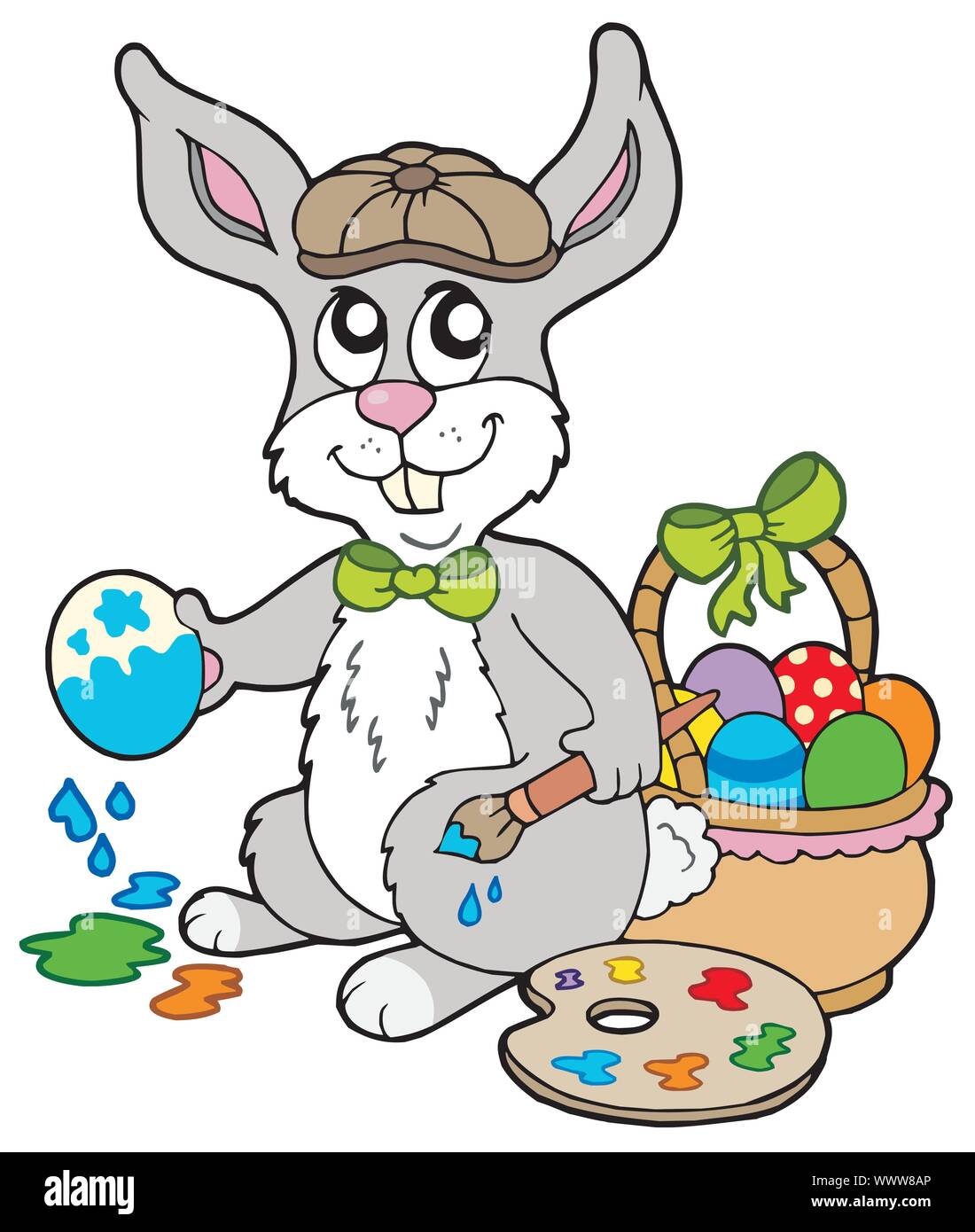 Easter bunny artist Stock Vector Image & Art - Alamy
