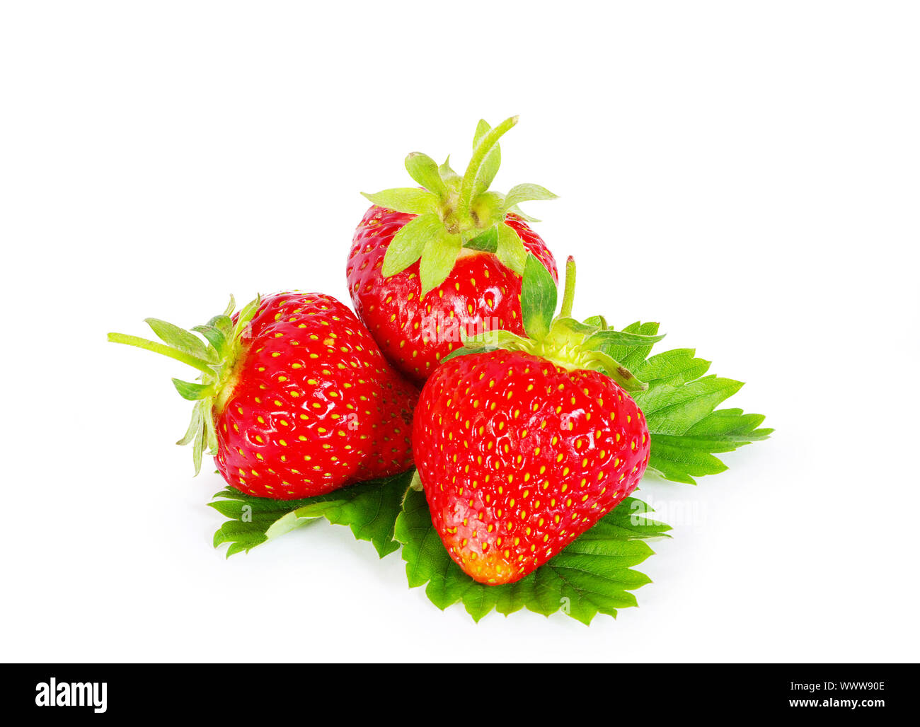 The fresh strawberry isolated on white background Stock Photo - Alamy