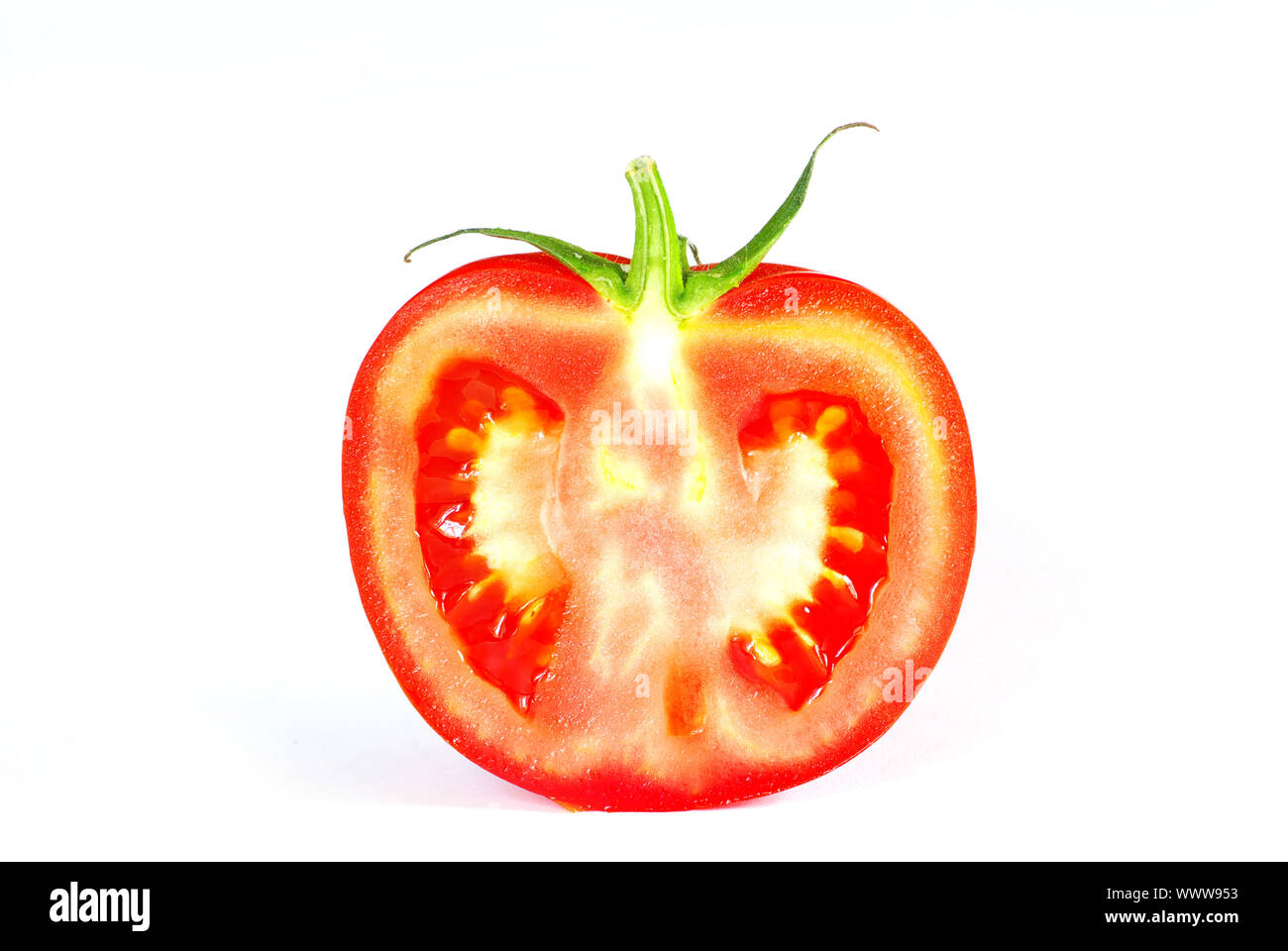 red tomato isolated on white background Stock Photo - Alamy
