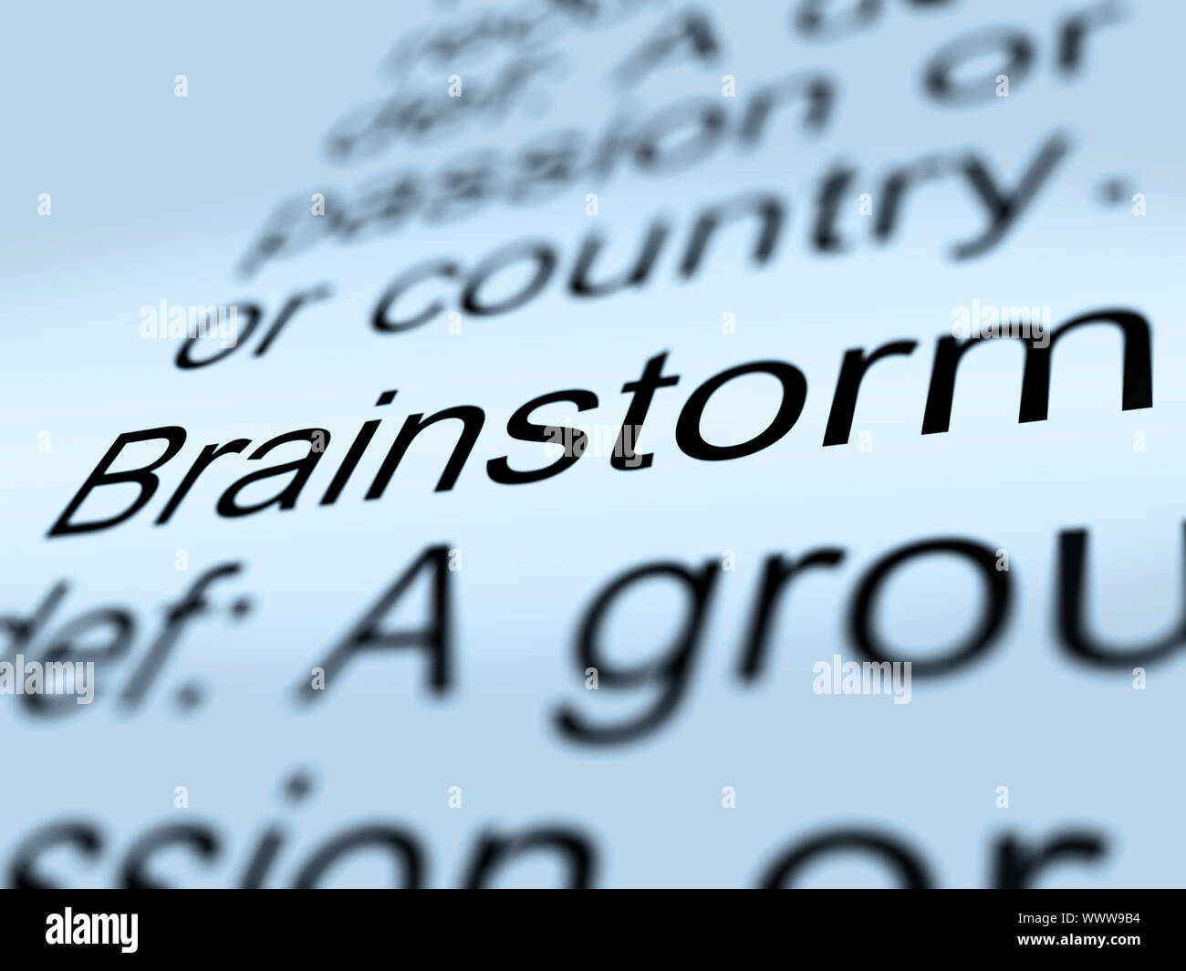 Brainstorm Definition Closeup Shows Research Thoughts And Discussion