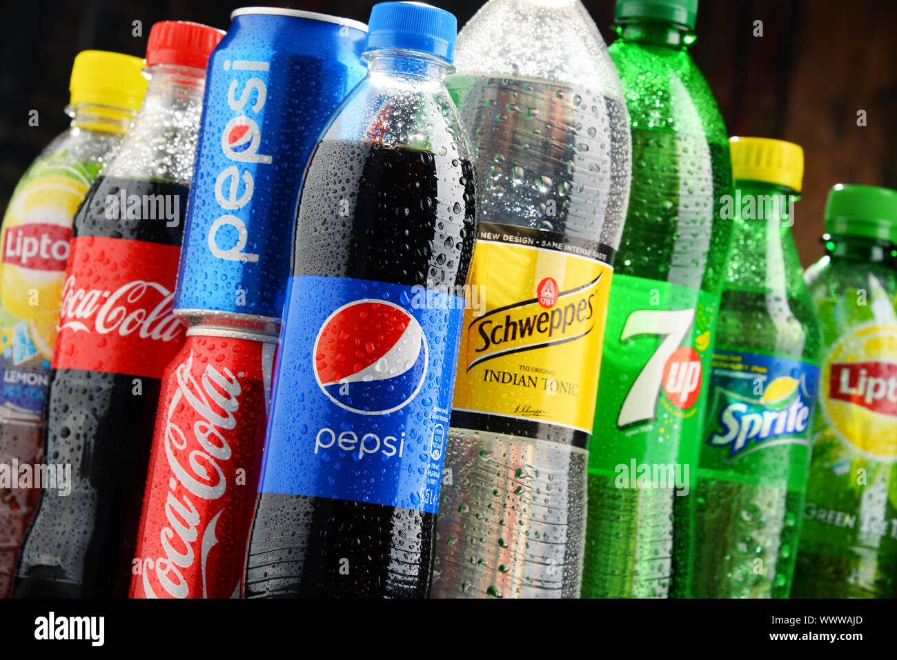 Global soft drink market is dominated by brands of few multinational companies founded in