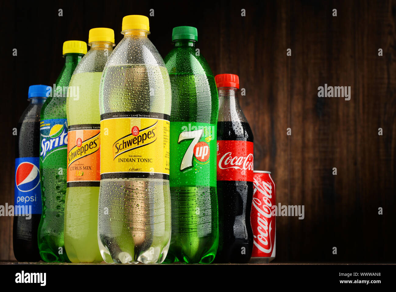 Global soft drink market is dominated by brands of few multinational