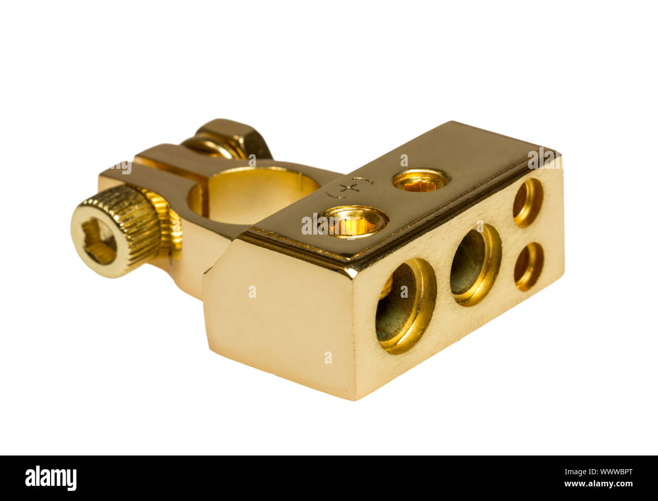 Positive contact terminal CAR battery Stock Photo Alamy