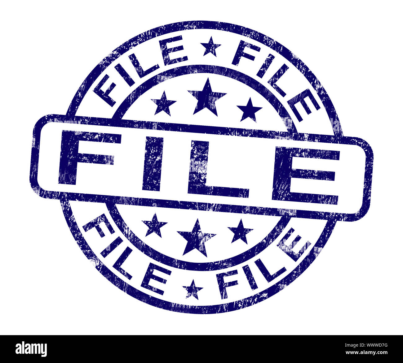 File Stamp Showing Organising Documents And Papers Stock Photo Alamy