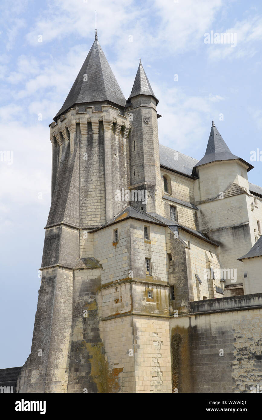 Castle in Saumur on the Loire Stock Photo
