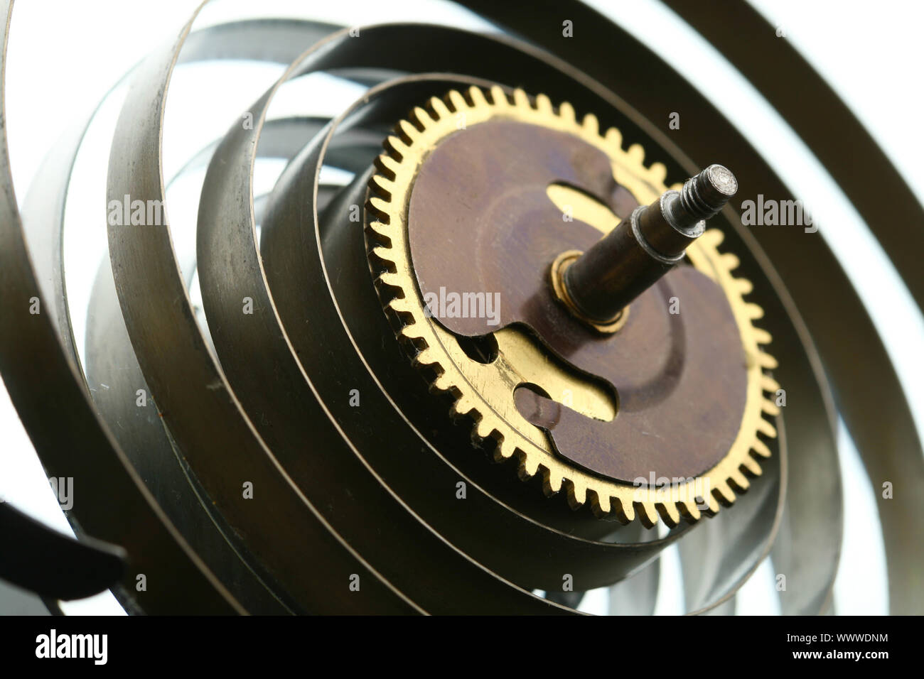 mechanical clock gear macro close up Stock Photo Alamy